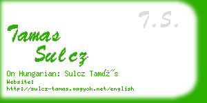 tamas sulcz business card